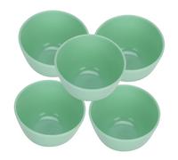 Jiawu 5 Piezas Set de Tazón para Mezclar Mascarilla Facial DIY, Verde Claro | Cuenco suave de la mascarilla facial del PVC con la capacidad 250cc, portátil, fácil de limpiar, para el cuidado de la piel