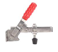 Jiawu Abrazadera de Palanca Rápida de Acero Inoxidable 304, Herramienta Manual para Accesorio de Soldadura con Fuerza de Sujeción de 227 Kg, Abrazadera Industrial Resistente GH-12130-SS con Placa de
