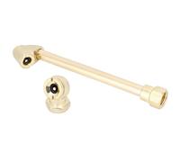 Jiawu Accesorio para Inflador de Neumáticos, Boquilla de Latón de 1/4", Práctica Boquilla de Bomba Fuerte para Coche, Motocicleta, Camión, Carretilla Elevadora, Inflado de Neumáticos de Metal, Kit