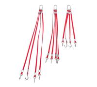Jiawu Accesorios de Modelo de Grúa a Escala 1/50 Cadenas de Elevación Correas de Elevación Ganchos 3 Piezas 10/15/20 Cm Juego de Aparejos RC para Escenas de Exhibición de Vehículos de Construcción