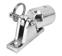 Jiawu Accesorios de Montaje Superior Bimini, Bisagra de Cubierta de Acero Inoxidable 316, Herrajes para Tapa de Extremo de Ojo de Tubo con Manija de Anillo y Resorte de Retorno para Barco, Kayak,