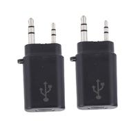 Jiawu Adaptador de Programación de Radio Inalámbrico USB C de 2 Pines para BTECH/Radio, Fácil de Conectar con Computadoras Portátiles/computadoras de Escritorio 2 Piezas para Rescatistas