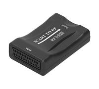 Jiawu Adaptador SCART a RF para TV Box, Convertidor de Salida de 61,25 Mhz/67,25 MHz, Modulador de Vídeo con Bloqueo de Fase PLL, Distancia de Transmisión Extendida 100-1000 M, para DVD/Consola de