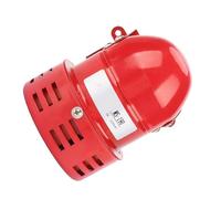 Jiawu Alarma de Motor, 220 V 110 DB Rojo Mini Alarma de Sirena Accionada por Motor de Metal, de Sonido de Seguridad Industrial, Mini Sirena de Sonido de Taladro Eléctrico con Base Fija, para