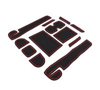Jiawu Alfombrillas para Consola Central, 12 Piezas, Inodoro, Flexible, Resistente, Antideslizante, Revestimiento para Consola Central, Revestimientos para Delantera con Incrustaciones Negras, Anillo