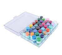 Jiawu Almohadilla de Tinta para Dedos de 35 Colores para Niños, Mini Almohadilla de Estampado, de Tinta para Manualidades de Colores Brillantes, de Sello Lavable No Tóxica para Tela de Papel,