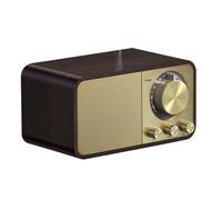 Jiawu Altavoz Vintage con Sonido Estéreo Claro para Uso Doméstico Radio con Altavoz de Madera para el Hogar y el Exterior (patrón de la Vendimia)