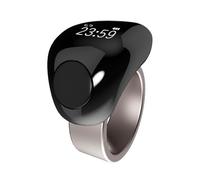 Jiawu Anillo Contador Digital Tasbih con Diseño Ajustable y Batería de Larga Duración para Recordatorio de Oraciones Diarias en Aleación de Ti (20 y resucitó)
