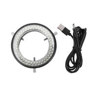 Jiawu Anillo de Luz LED para Microscopio, Anillo de Luz Ajustable de 80 LED, Fuente de Luces para Microscopios Estéreo de Laboratorio, Cámara, Mini Torno