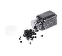 Jiawu Anillos de Extensión de Cabello, Micro Anillos de Cabello Forrados de Silicona Suave, Cuentas de Invisibles con Sujeción Apretada para Aplicación y Peinado de Extensiones de (1000PCS)