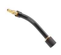 Jiawu Antorcha de Soldadura MIG de Latón, Reemplazo de Cuello de Cisne 15AK, Diámetro del Orificio de 5 Mm y 9 Mm, 7,1 Pulgadas-18 Cm, para Antorcha de Soldadura Binzel, Resistente Al Desgaste a Altas