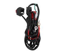 Jiawu Arnés de Cableado de Interruptor de Luz de Trabajo LED para Motocicleta de 12 V 40 A, Arnés de relé de Cable Impermeable IP67 para Motos de Cross de 9 A 32 V, Foco de Coche Eléctrico ATV