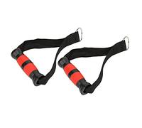 Jiawu Asas de Ejercicio para Gimnasio, Accesorios de Mango de Repuesto para Poleas de Máquinas de Cable, Banda de Resistencia y Entrenador de Fuerza, Accesorios de Entrenamiento (Estilo C Rojo)