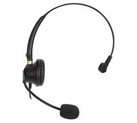 Jiawu Auriculares de Servicio Al Cliente, Micrófono con Cancelación de Ruido con Enchufe de 2,5 Mm, Auriculares de Teléfono de un Solo Oído, Diseño Ergonómico Liviano con Filtrado de Ruido de Fondo