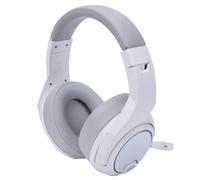 Jiawu Auriculares Inalámbricas para Juegos Bluetooth 3.5AUX 2,4GHz (WHITE) | Auriculares para Videojuegos con Sonido Envolvente HIFI, Iluminación RGB, Micrófono con Cancelación de Ruido Desmontable