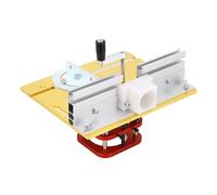 Jiawu Base de Elevación de Enrutador, Kit de Placa de Inserción de Mesa de Enrutador de Metal de Diámetro de Motor Universal de 64-66 Mm, Elevador de de Carpintería con Varilla de Elevación Manual