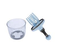 Jiawu Batidor de Huevos Tipo Mano, Batidor de Crema Multifuncional de 1100 Ml, de Huevos Manual con Manivela Larga, Herramienta de Cocina ABS Ecológica, Base Antideslizante Desmontable, Fácil de
