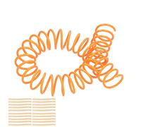 Jiawu Bobinas de Encuadernación en Espiral de Plástico, 3/4 Pulgadas de Diámetro Interior, 20 Piezas, 19 Mm, 30 Agujeros, Espirales de Encuadernación Duraderas para Cuadernos A4 A5. (ORANGE)