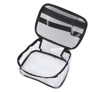 Jiawu Bolsa Transparente para Almacenamiento de Juguetes, Bolsa Transparente de PVC con Etiqueta para Nombre y Bolsillo de Malla, Estuche Organizador para Ladrillos, Juegos de Mesa