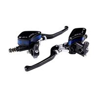 Jiawu Bomba de Cilindro Maestro de Embrague de Freno Hidráulico de Motocicleta CNC Ajustable de 22 Mm, Ajuste Universal para Motos de Cross y Vehículos Todo Terreno, Aluminio Anodizado Negro (SILVER)