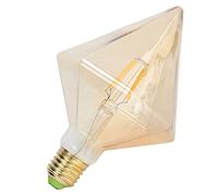 Jiawu Bombilla de Filamento LED, Bombilla E27 Regulable de 4 W, Estilo Retro, Lámpara de Vidrio en Forma de Pirámide con Luz Cálida para Decoración del Hogar, Comedor, Sala de Estar, Baño, Lámpara de