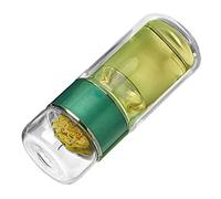 Jiawu Botella de Agua de Vidrio de 280 Ml con Filtro de Acero Inoxidable, Taza Infusora de té de Borosilicato de Doble Capa, Botella de Separación de Agua de té a Prueba de Fugas con Aislamiento