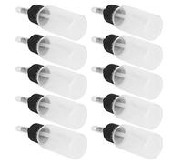 Jiawu Botellas de Aerógrafo, 10 Unidades de 30 Ml, Tapa de Ventilación Resistente a la Corrosión que Evita el Secado del Contenedor de Pigmento, Soporte de Pintura con Diseño Transparente para