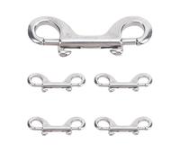 Jiawu Broche de Doble Gancho de Acero Inoxidable para Exteriores, para Cierre de Cinturón, Uso Multiusos en Puertas, Paquete de 10 (90mm*5)