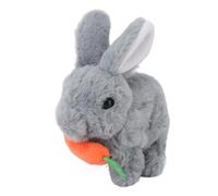 Jiawu Bunny Toy de Conejito Real Playmate Playmate Play Play For On The Go, Divert, Digno Digno para Todas las edades: Juguetes Interactivos, Juguetes Electrónicos de Conejo (GRAY)