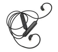 Jiawu Cable de Auriculares Bluetooth de 2 Pines de 0,78 Mm, Adaptador de Auriculares Recargable, Cable de Inalámbricos con Control de Volumen de Micrófono para Massdrop Kaiser 10 TRN V90 V80 AS10 ZS10