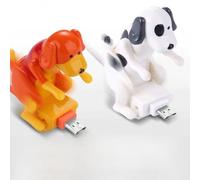 Jiawu Cable de Datos, Cable de Carga para Teléfono Inteligente de Material TPE de Carga 50% Más Rápido, de Datos para Perros Rebeldes con Diseño de Nalgas Oscilantes para TIPO-C (WHITE #83)