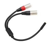 Jiawu Cable de Micrófono de 3,5 Mm 1/8 a XLR de 1 Pie, Cable Estéreo Doble XLR Macho a Hembra de 3,5 Mm, de Balanceado para Teléfono Portátil a Altavoz Mezclador, Blindado Resistente sin Ruido