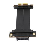 Jiawu Cable Elevador PCIe 4.0 X1, Cable de Extensión GPU Dual de ángulo Recto de 90 Grados, Alta Velocidad para Tarjeta WiFi, Tarjeta de Sonido (50cm) (50cm)