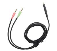 Jiawu Cable para Auriculares para Juegos, Cable Trenzado de Cobre sin Oxígeno OFC de 1,9 M, Conector Chapado en Oro de 3,5 Mm con de Repuesto Compatible para G4ME One PC 373D PC37X GSP350 500 600