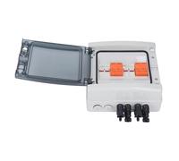 Jiawu Caja Combinadora Solar Ignífuga para Sistemas de Red de Encendido/apagado, Caja Combinadora Fotovoltaica DC1000V 2 Cuerdas con Cubierta Transparente, Fotovoltaica Impermeable IP65 con