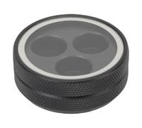 Jiawu Caja de Puntas para Tacos de Billar, Soporte de Aluminio Resistente, Contenedor de Acceso Rápido para Puntas de Palos de Billar, Adecuado para el Hogar y los Clubes, Diseño Resistente (Black)