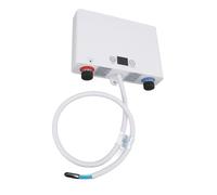 Jiawu Calentador de Agua Instantáneo, Calentador de Agua Eléctrico sin Tanque de 5500 W 220 V, Pequeño de Instantáneo Eléctrico con Pantalla LED y Protección Antifugas para Cocina, Baño, Hogar