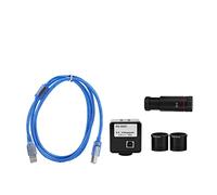 Jiawu Cámara de Microscopio, Cámara Ocular Industrial sin Unidad USB de 5MP con Adaptador CCD de 0,5X para Reconocimiento de Patrones, Visión Artificial, Imágenes Microscópicas, Gestión del Tráfico,