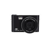 Jiawu Cámara Digital 4K 64MP, Cámara Vlogging con Enfoque Automático con Pantalla Táctil TFT de 3 Pulgadas, Flash LED, Detección de Sonrisas y Modo Belleza para Todas Las Edades (Black)