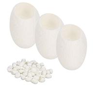 Jiawu Capullos de Seda Naturales para Eliminar Puntos Negros, 50 Unidades | Bolas exfoliantes de gusano de seda con fibroína para limpiar los poros, capullos exfoliantes faciales para el cuidado