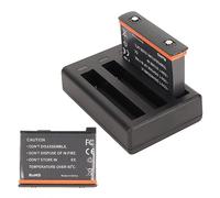 Jiawu Cargador de Batería de 3 Ranuras para X3, Cargador de Cámara de Acción Triple con Cable Tipo C y 2 Baterías Recargables de 1800 MAh, Rápido Inteligente con Indicadores LED para X3