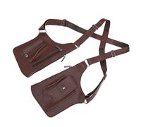 Jiawu Cartera con Correa para Las Axilas, Bolso de Hombro Ajustable con Doble Bolsillo, Bolsa de Seguridad Antirrobo, Cuero PU, Actividades Al Aire Libre