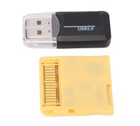 Jiawu Cartucho con Adaptador de Tarjeta Compatible con 2DS, 3DS, LL, MD, GB, GBC, FC, PCE, Dual Core, Adaptador de Actualización, Tarjeta Revolution, Cartucho Precargado, Plug and Play. (Yellow)