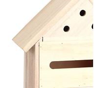Jiawu Casa para Insectos, Hotel de Abejas de Madera Natural de Nogal, Caja Nido para Insectos, Sala de de Madera con Canales Tubulares para Decoración Al Aire Libre de Jardín (B)