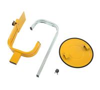 Jiawu Cerradura Antirrobo para Ruedas, Abrazadera de Rueda de Ajuste Universal Ajustable, Cerradura para Neumáticos con Construcción de Aluminio de Acero Resistente y Visibilidad de Color Amarillo