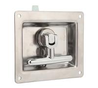 Jiawu Cerradura Plegable con Manija en T, Construcción de Aleación de Zinc de Acero Inoxidable, Bloqueo Seguro, Pestillo con Manija en T para Puerta de RV, Cerradura con en con Junta para Puertas de