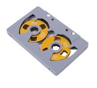 Jiawu Cinta de Casete en Blanco de Metal de Doble Cara con Caja de Almacenamiento, Tiempo de Grabación de 50 Minutos para Músicos, Construcción de ABS y Aleación de Aluminio