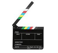 Jiawu Claqueta de Director Profesional 30x25 Cm Herramienta de Aplauso de Acción de Película de Película Acrílica con Imán Sonido Fuerte y Claro para Fotografía de Producción de Video
