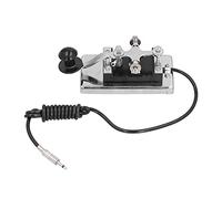 Jiawu Código Morse CW Telégrafo Tecla de Mano Pesada Radio de Onda Corta Comunicación Material Didáctico HYK4 Acero Inoxidable Galvanizado