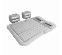 Jiawu Colchón de Aire para Coche, Cama de Viaje Gruesa Inflable para SUV, Colchoneta para Acampar con Bomba de Aire Eléctrica, Cama de Portátil para Asiento Trasero Flocado para Viajes y Acampadas